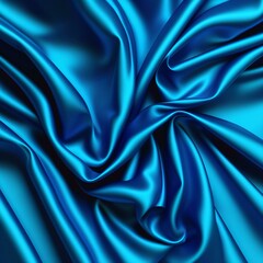 blue silk background with wrinkles