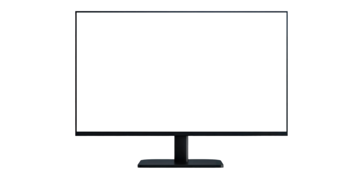 Ultrawide Monitor on Transparent Background