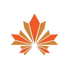 Maple leaf icon logo design