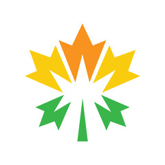 Maple leaf icon logo design