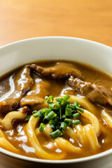 カレーうどん(牛肉入り)。
