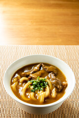 カレーうどん(牛肉入り)。
