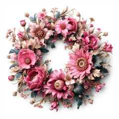 illustration of floral wreath for a special occasion - 708297735