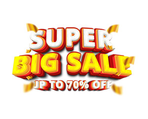 Fototapeta premium Supper Big Sale Up to 70% Off
