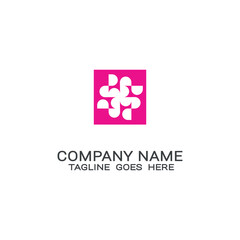 vector logo business templet irregular mosaic circle design.