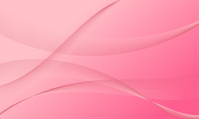pink smooth lines wave curves with soft gradient abstract background