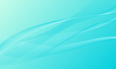blue light smooth lines wave curves with soft gradient abstract background