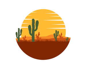 illustration of desert icon