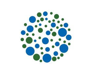 abstract circle dots icon