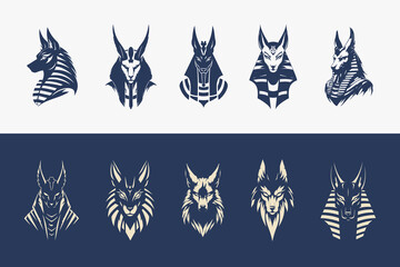 Anubis logo design vector illustration