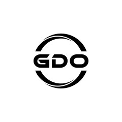 GDO letter logo design with white background in illustrator, cube logo, vector logo, modern alphabet font overlap style. calligraphy designs for logo, Poster, Invitation, etc.