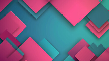 Fototapeta premium Hot pink & cyan abstract presentation design background. PowerPoint and business background. 