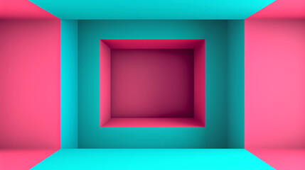 Hot pink & cyan abstract presentation design background. PowerPoint and business background. 