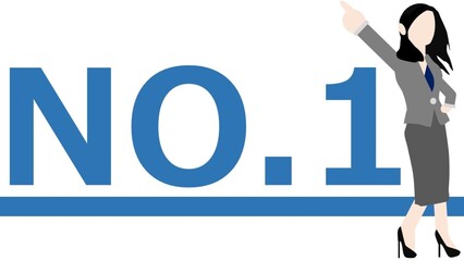 トップを目指す女性実業家のイラスト