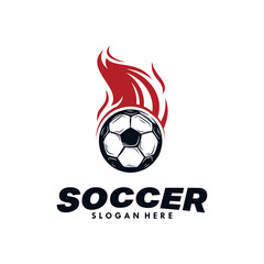 Obraz premium Soccer logo design vector illustration