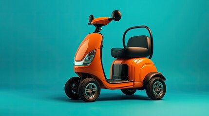 Micro mobility urban transportation compact vehicles solid color background