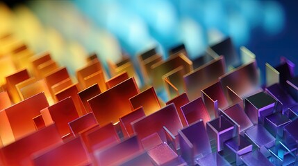 Fototapeta premium Metamaterials engineered substances exotic properties solid color background