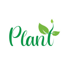 Plant logo with a tree leaf icon. Creative plant and tree logo. Organic brand logo. Eco and health brand logo design.