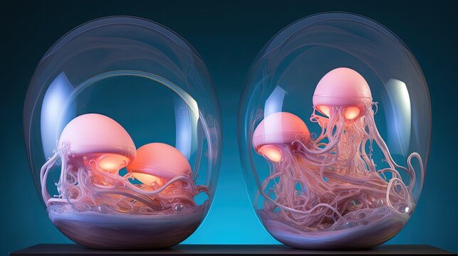 Artificial wombs ectogenesis external gestation solid color background