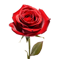 red rose on a transparent background