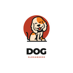 Dog Modern cute logo vector