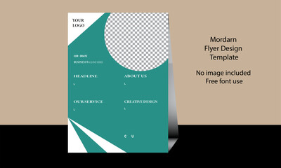 Flyer design for food natural cosmetic product as well as business advertisement with colorful theme .