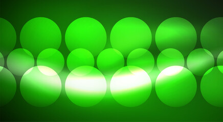 Shiny Light Neon Bubble Circles. Vector illustration For Wallpaper, Banner, Background, Card, Book Illustration, landing page