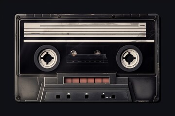 Obraz premium Retro audio isolated cassette vintage