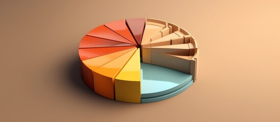 Obraz premium colorful financial pie chart