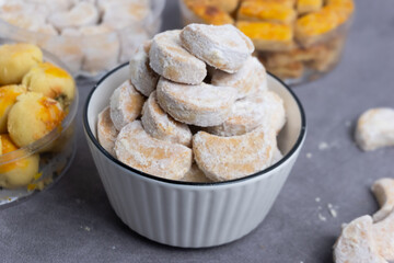 Kue Putri Salju are cute crescent shaped vanilla cookies with a crumbly, and covered in...