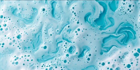 Detergent foam bubbles, close up, texture. Abstract background. AI generated image.  - obrazy, fototapety, plakaty