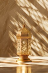 islamic lantern on a table 