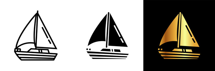 Set sail into the world of maritime elegance with this sailboat icon, capturing the grace and adventure of the open sea.