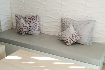 comfortable pillows on sofa for relax