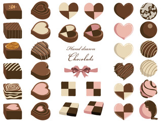 チョコレートとクッキーの素材セット