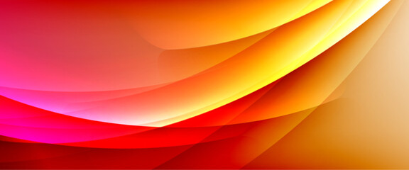 Dynamic flowing waves on gradient color background. Vector illustration For Wallpaper, Banner, Background, Card, Book Illustration, landing page