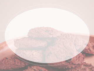 Frame for copy space, background, cookies about food, insert text such as menu.