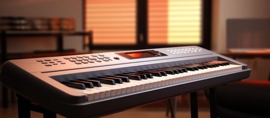 Digital piano keyboard.