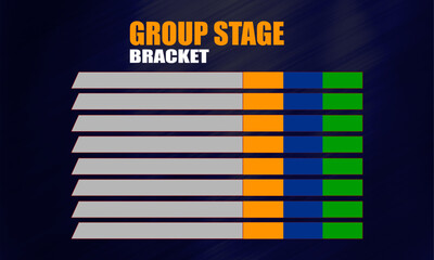 Illustration of an esports match bracket, usually used for playoff rounds in online moba game matches