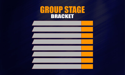 Illustration of an esports match bracket, usually used for playoff rounds in online moba game matches