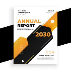 black and golden corporate annual report newsletter page design