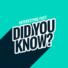 stylish did you know concept background for social help and support