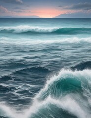 Fototapeta premium sea ​​view background design bright nature