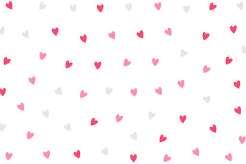 cute small love heart pattern wallpaper for textile fabric print - obrazy, fototapety, plakaty