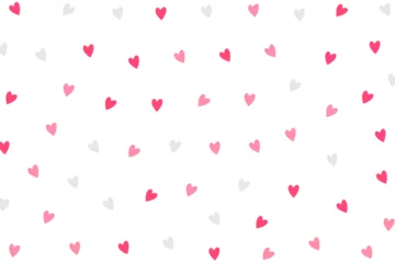 Fotobehang cute small love heart pattern wallpaper for textile fabric print © starlineart