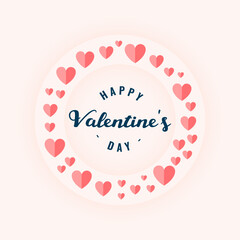 beautiful valentines day greeting background with love heart frame