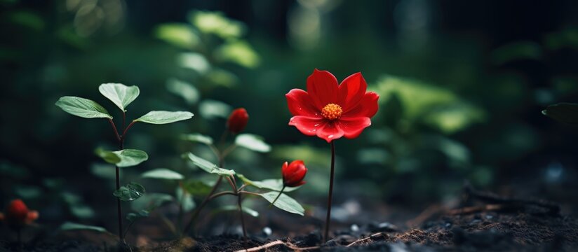 Small, natural red flower