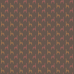 chair shapes. vector seamless pattern. color repetitive background. fabric swatch. wrapping paper. continuous design template for textile, home decor
