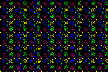 Fun colorful line doodle seamless pattern. Creative minimalist style art background for children or trendy design with basic shapes. Simple childish scribble backdrop.