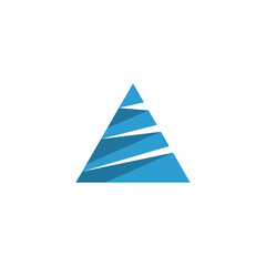 abstract triangle logo template design